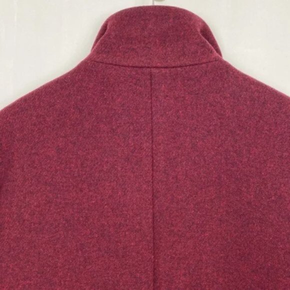 NWT J.Crew 6 Cocoon Coat Italian Stadium Cloth Wool Burgundy Red - Picture 10 of 11
